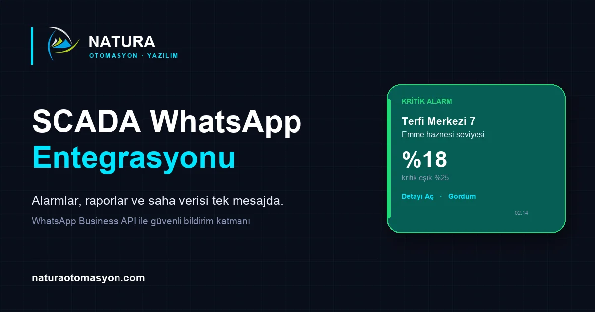 SCADA WhatsApp entegrasyonu ile kritik alarm bildirimi